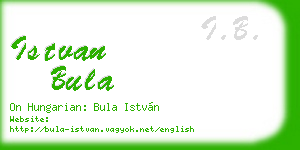 istvan bula business card
